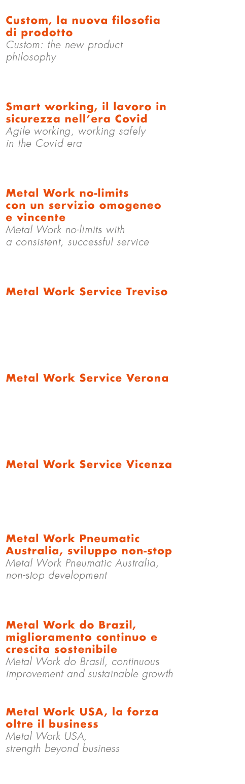 Custom, la nuova filosofia di prodotto Custom: the new product philosophy,Smart working, il lavoro in sicurezza nell’...