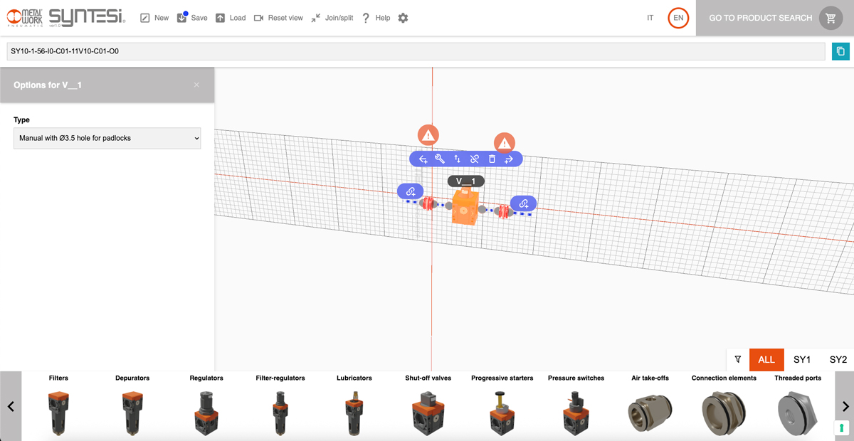 Syntesi configurator product options